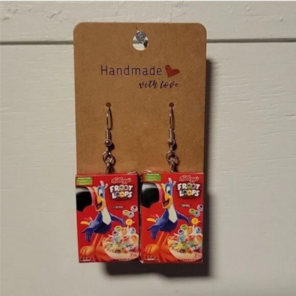 Handmade "Fruit Loops" Earrings - Picture 1 of 1